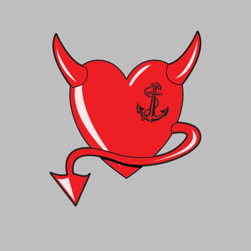 Red Heart - Devil Heart - Devil's Heart - Gift