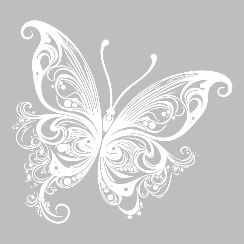 Dessin papillon de style lignes et points
