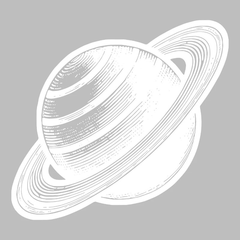 Planète aux anneaux Saturne avec système d’anneaux dans le système solaire