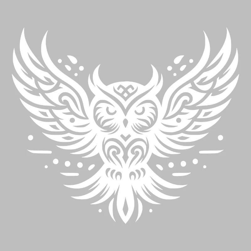 Fliegende Eule im Tattoo Style