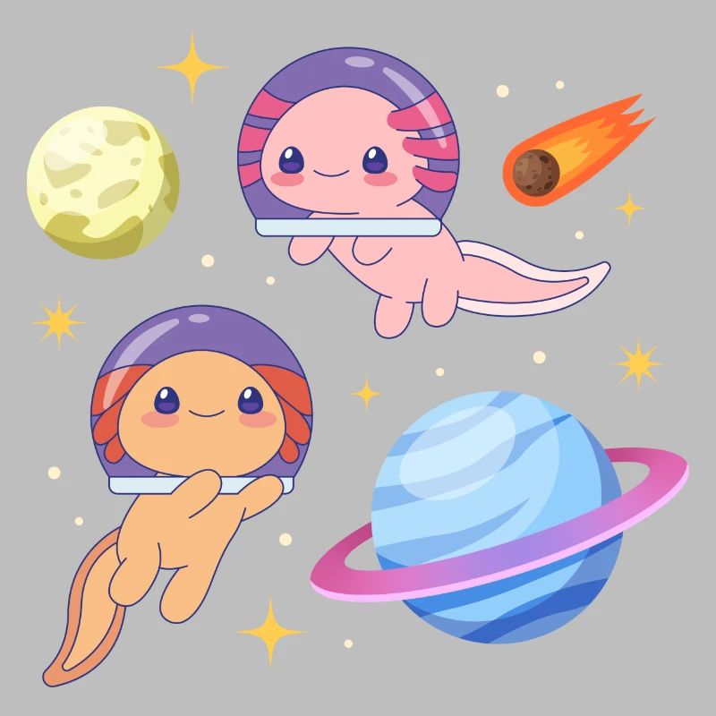Conception d’axolotls d’astronaute pour les amateurs d’axolotl