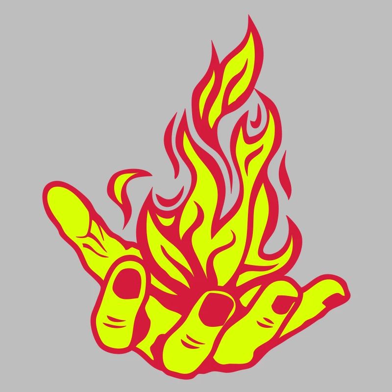 open hand open flame fire Fire1 hand