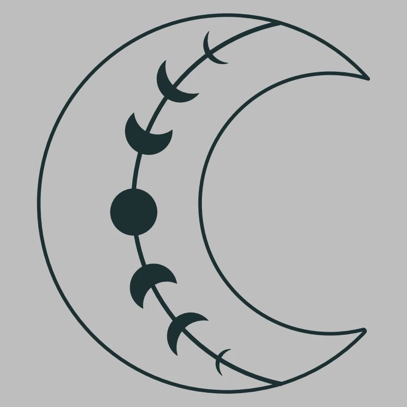 Große einzelne BOHO-Halbmondphasen