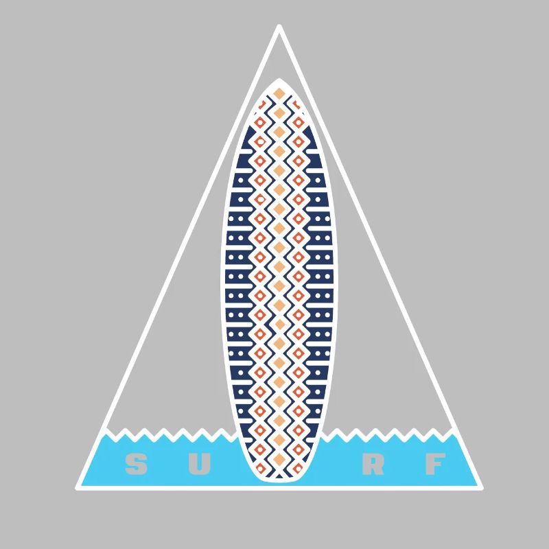 Surf Triangle(contour blanc)