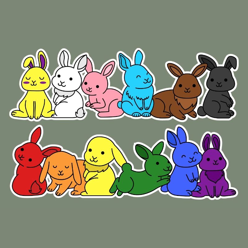 Fierté Progrès Flag Lapin Égalité