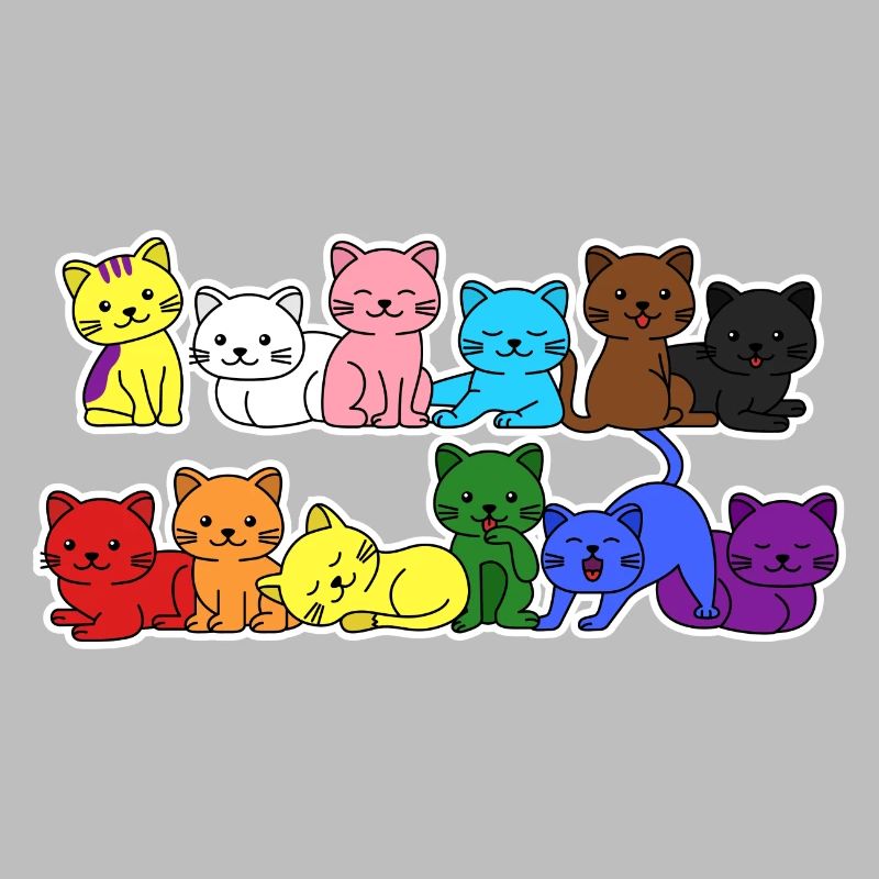 Pride Progress Flag Cat for Equality
