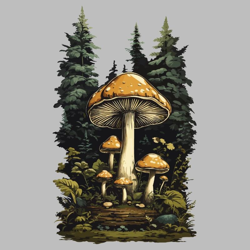 Rétro Toadstool Forest & Mushroom Magic Design