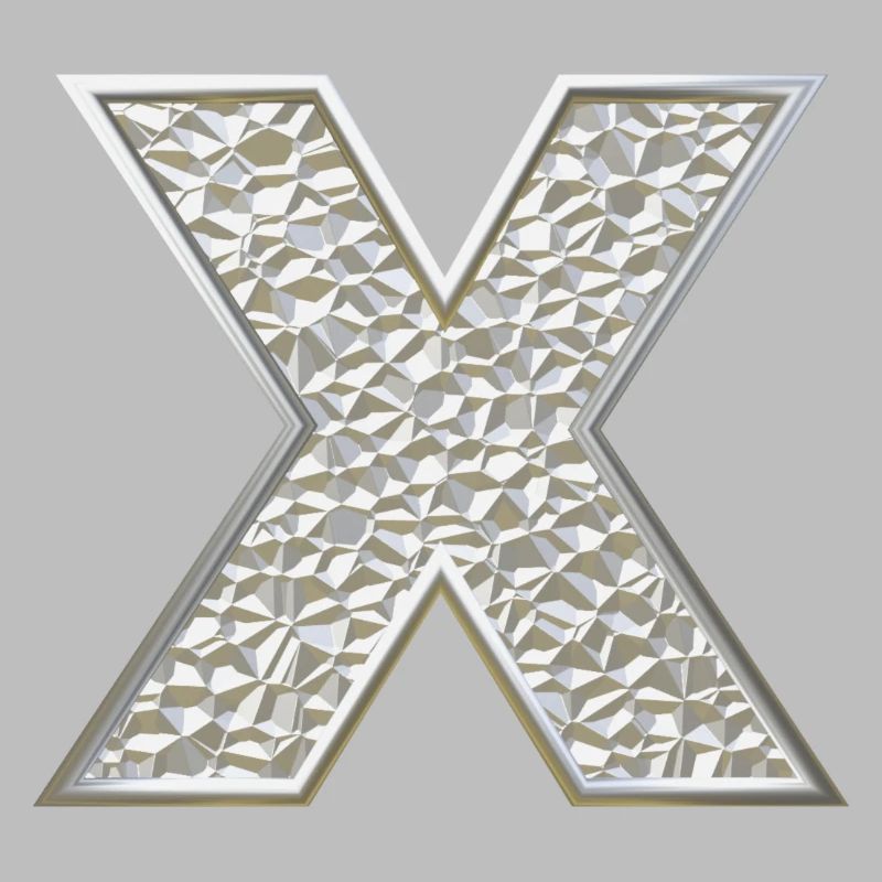 X, letter, initial, monogram,