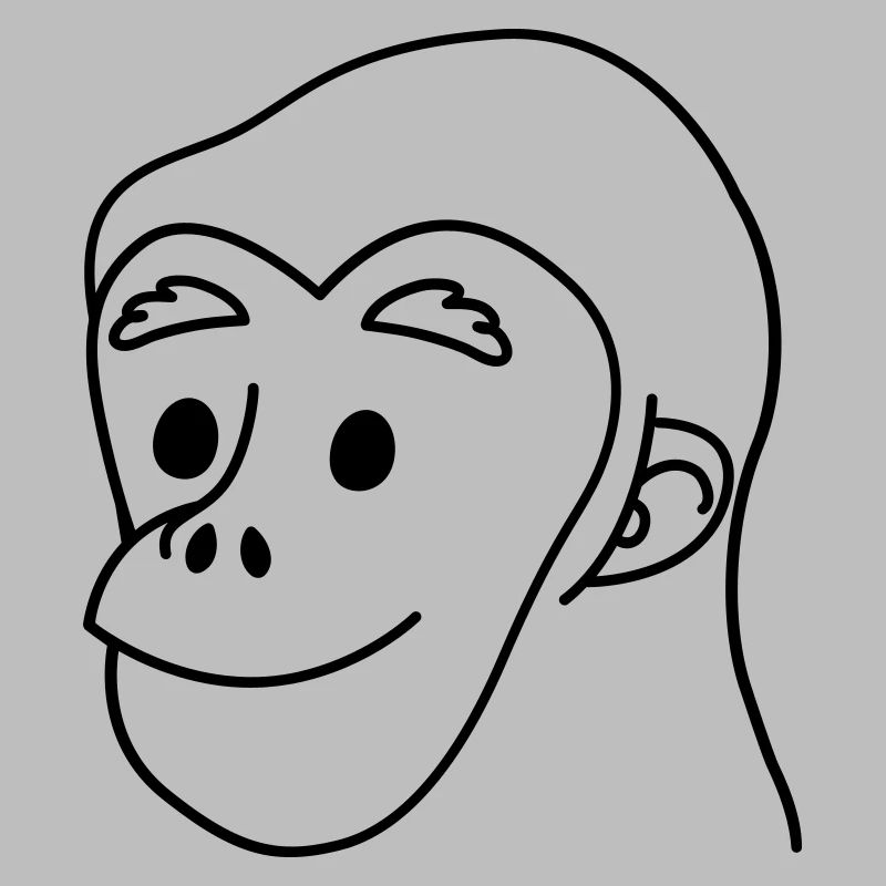 chimp smiling face