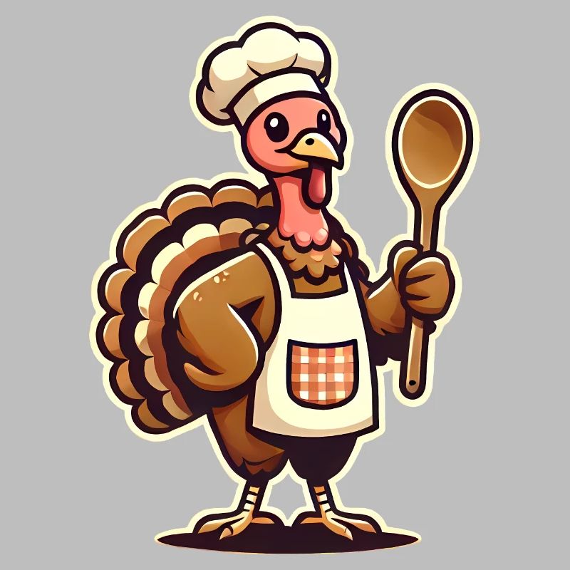 Dinde reconnaissante dans la conception d’un tablier de chef