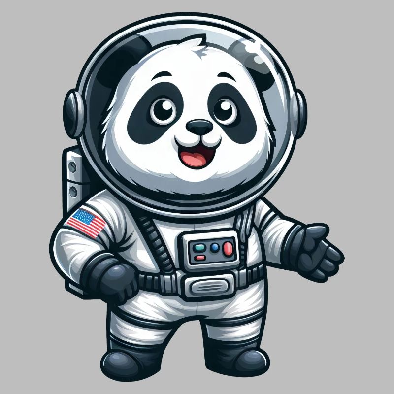 Panda astronaute dans l’espace