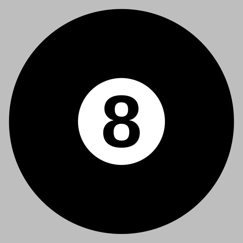 schwarze Billardkugel mit der Zahl 8