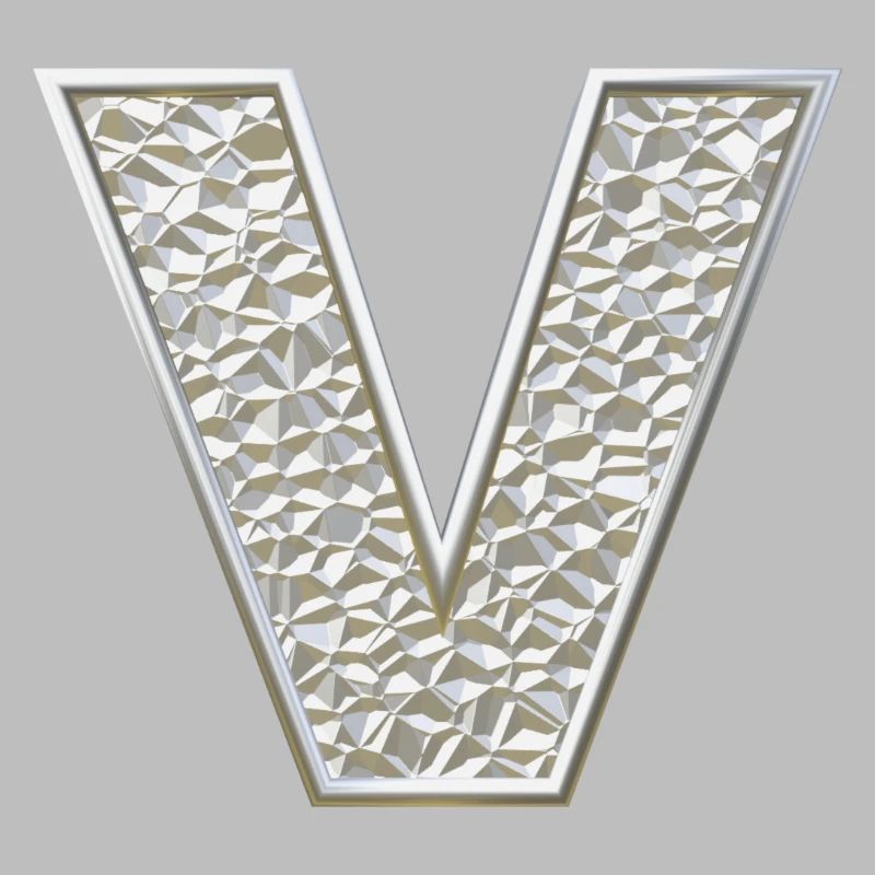 V, letter, initial, monogram,