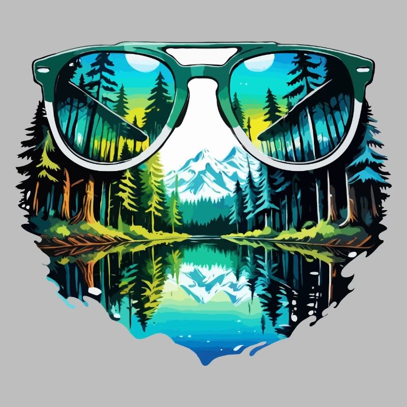 Sunglasses / Reflection / Forest / Reflection