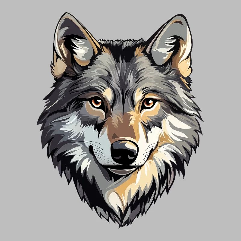 Wolf's head, wild wolf, wolf pack