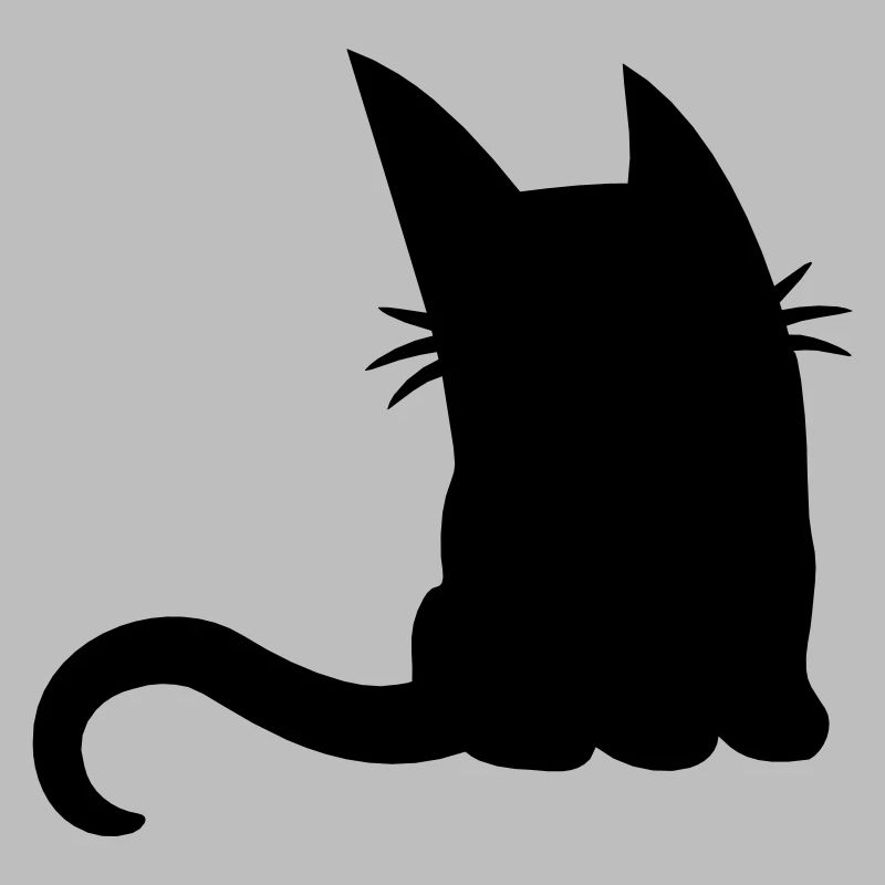 Silhouette mignon petit chat