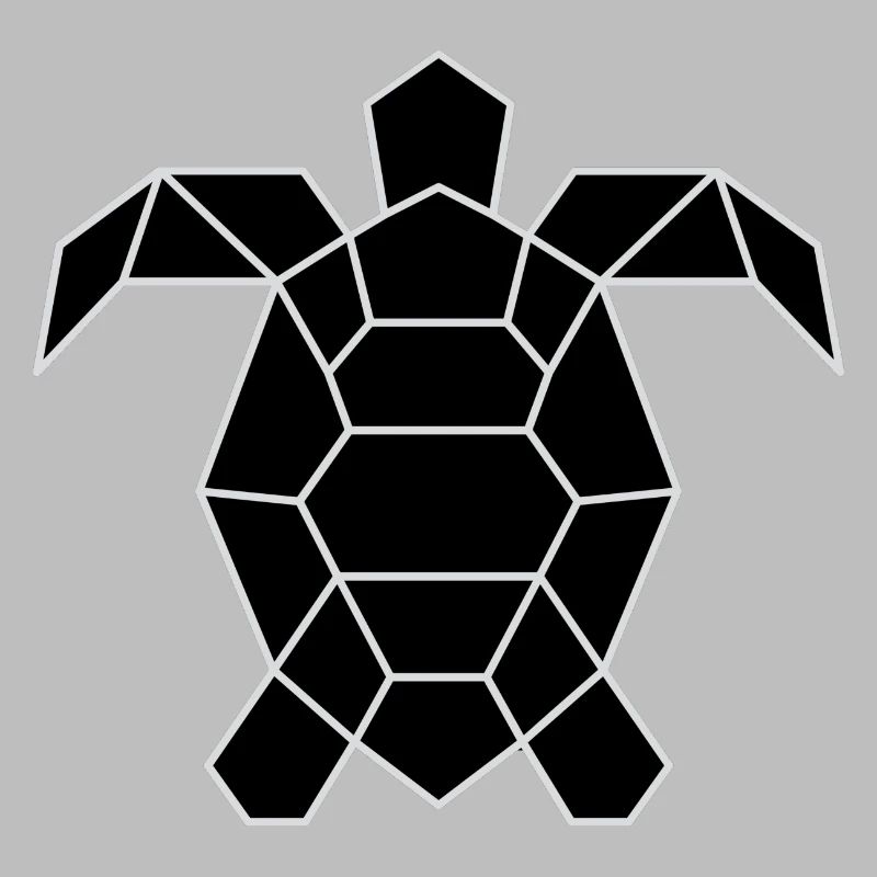 Essential unisex black turtle