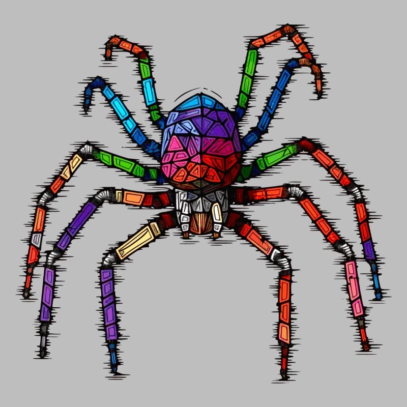 Une araignée comme des arthropodes aux couleurs vives
