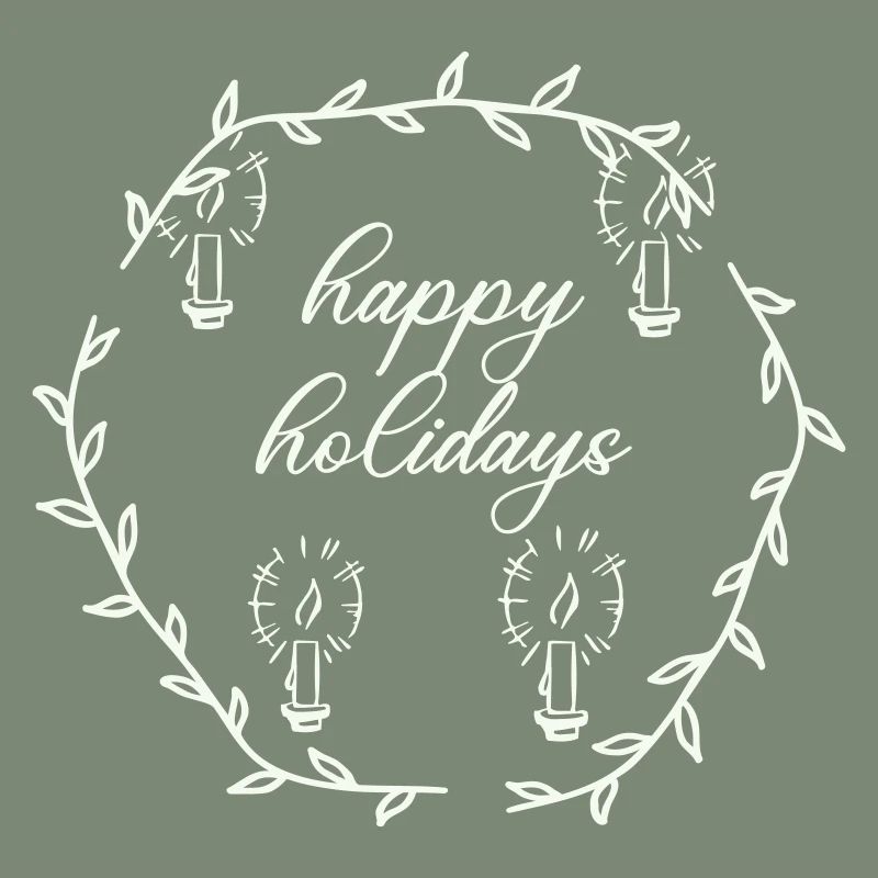 Advent Advetskranz Happy Holidays