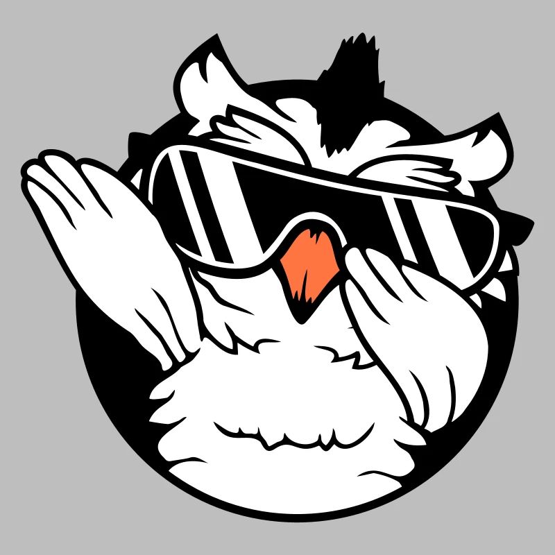 hibou dabbing dab danse pose geste lunettes de soleil mignon