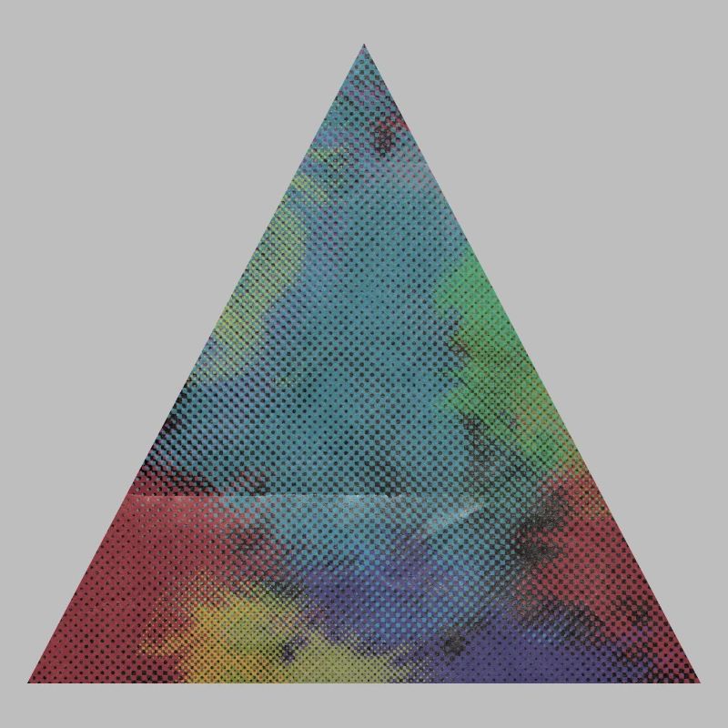 Triangle avec une structure colorée bande dessinée