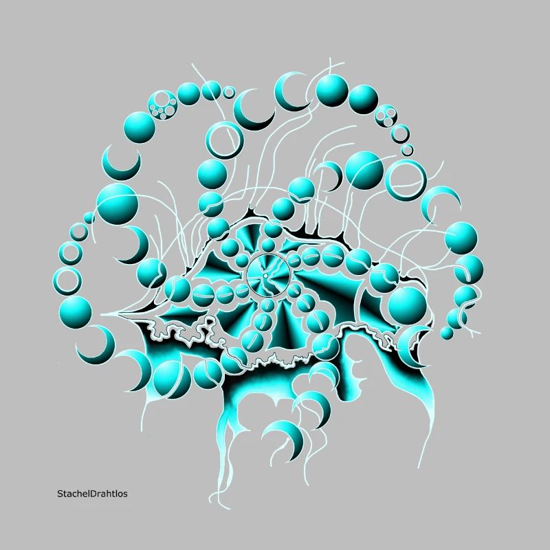 Psychédélique, Œil, turquoise