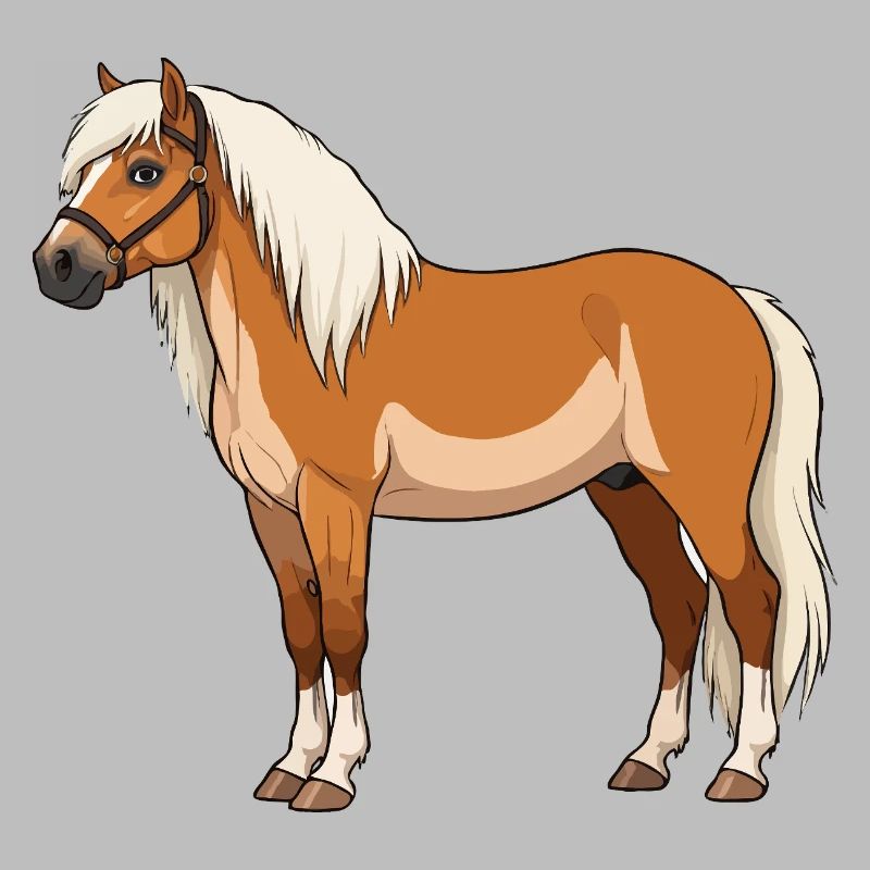 Haflinger bangs réel