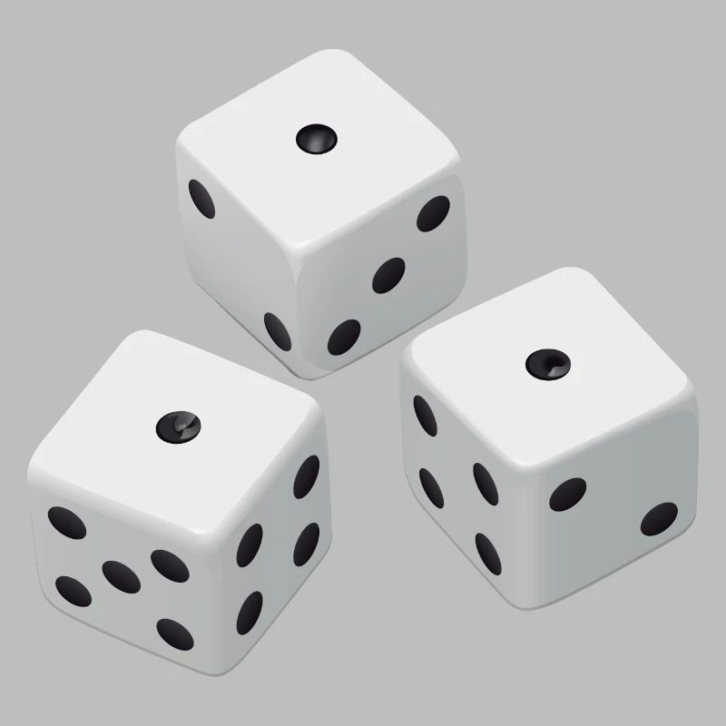 Dices Realistic - Trois Cubes Réalistes
