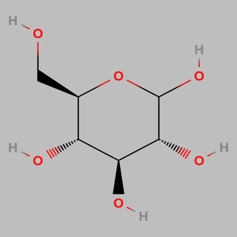 Molécule de glucose - Formule structurale colorée