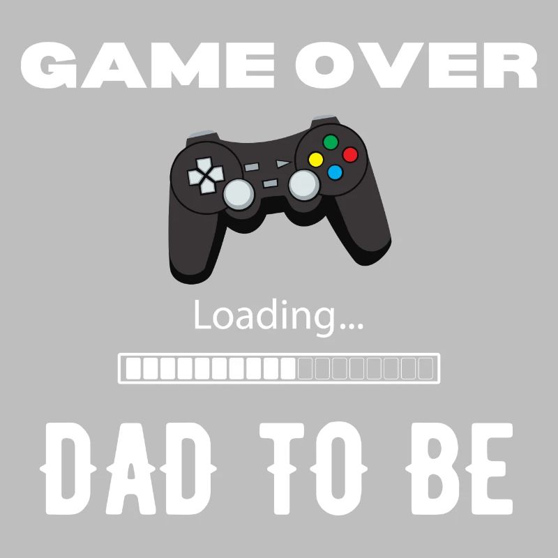 Game Over Dad To Be Controller White