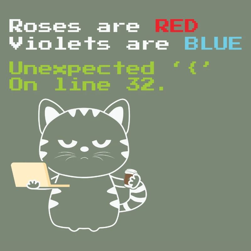 Funny Coding cat Progrmmer nerd geek