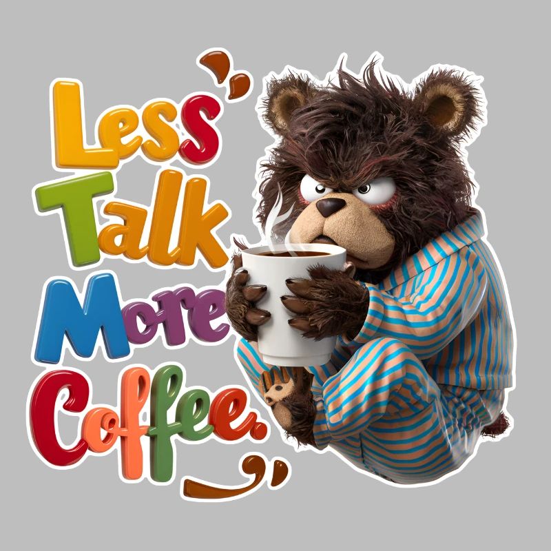 ours et café - moins de bavardage plus de café