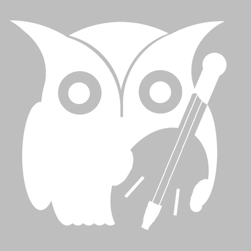 Eule mit Instrument