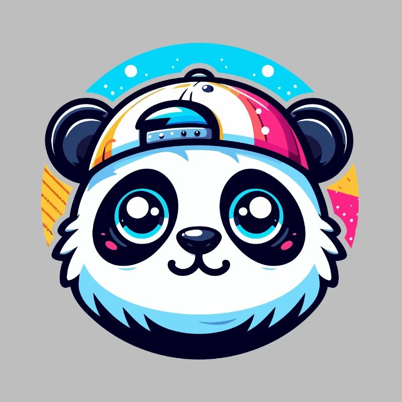 Kawaii Panda mit Kappe