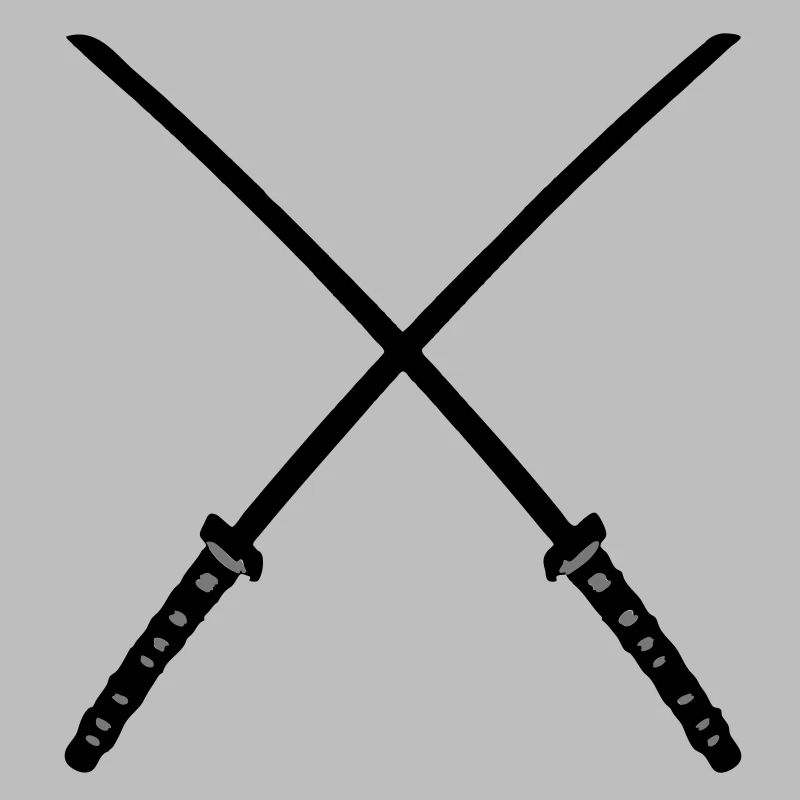 Katana Samurai épées croisées