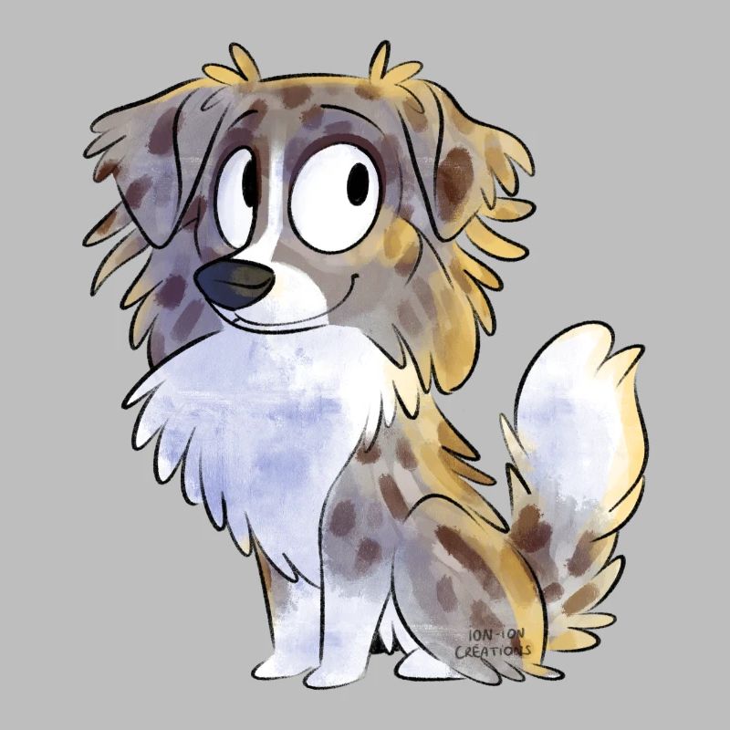 Chibi Australian Shepherd - Red Merle