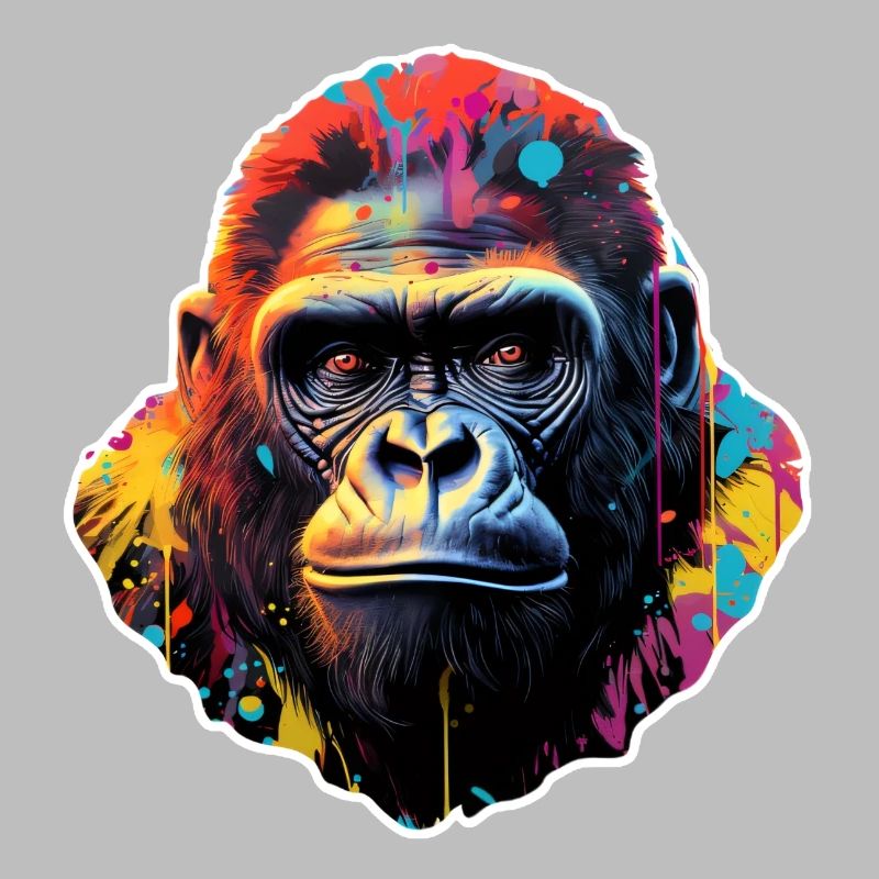 Gorilla Head Psychedelic
