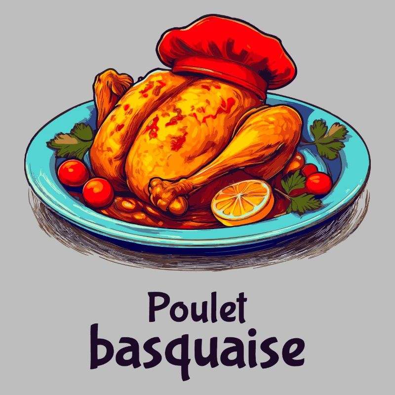 Poulet Basquaise - Dunkler Text