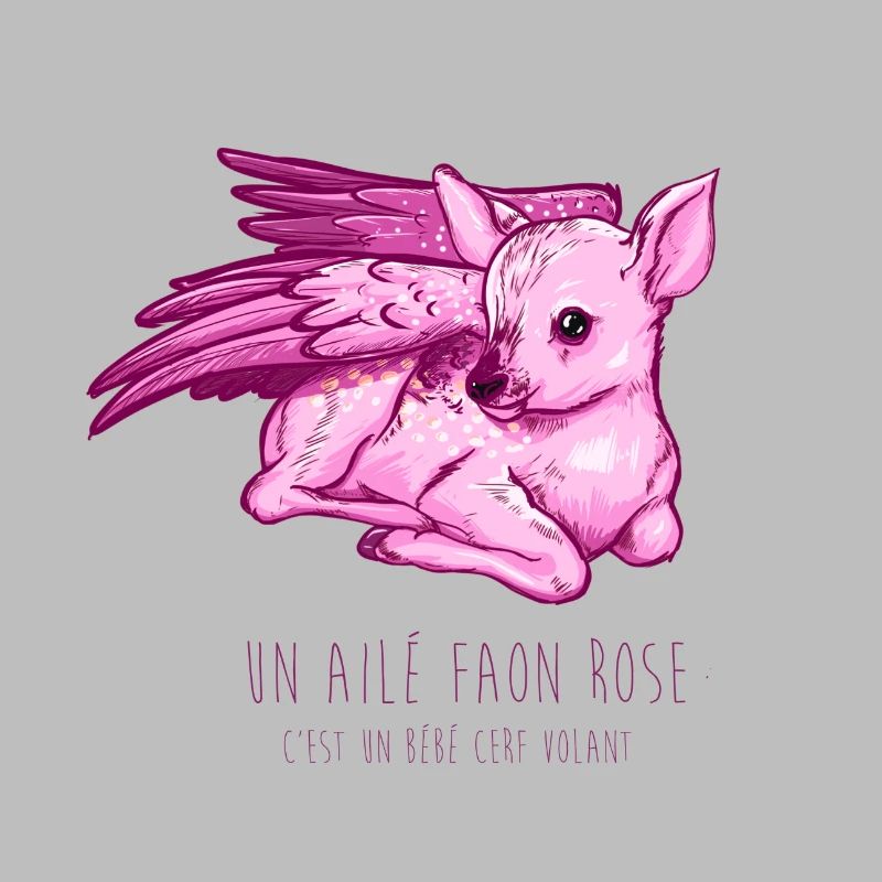 Ailé faon rose