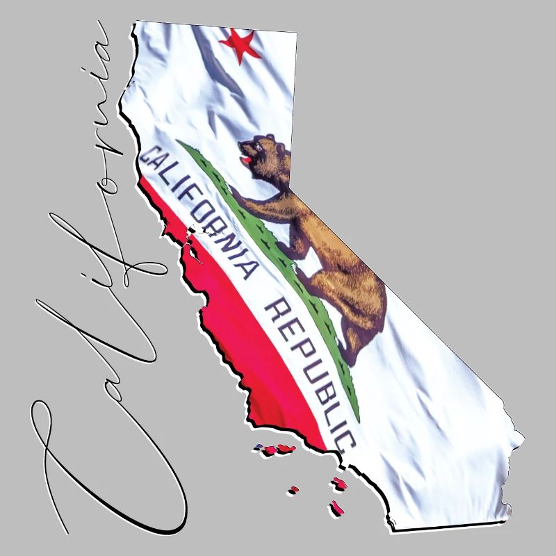 Californie (États-Unis) | Drapeau réel | Flag Map Script