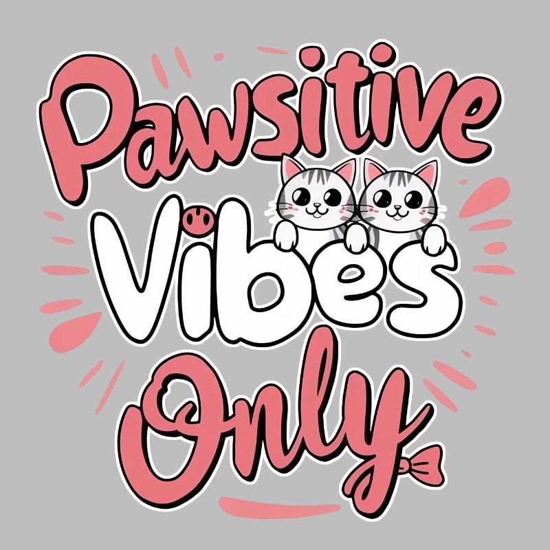 pawsitive vibes only - chat et motivation