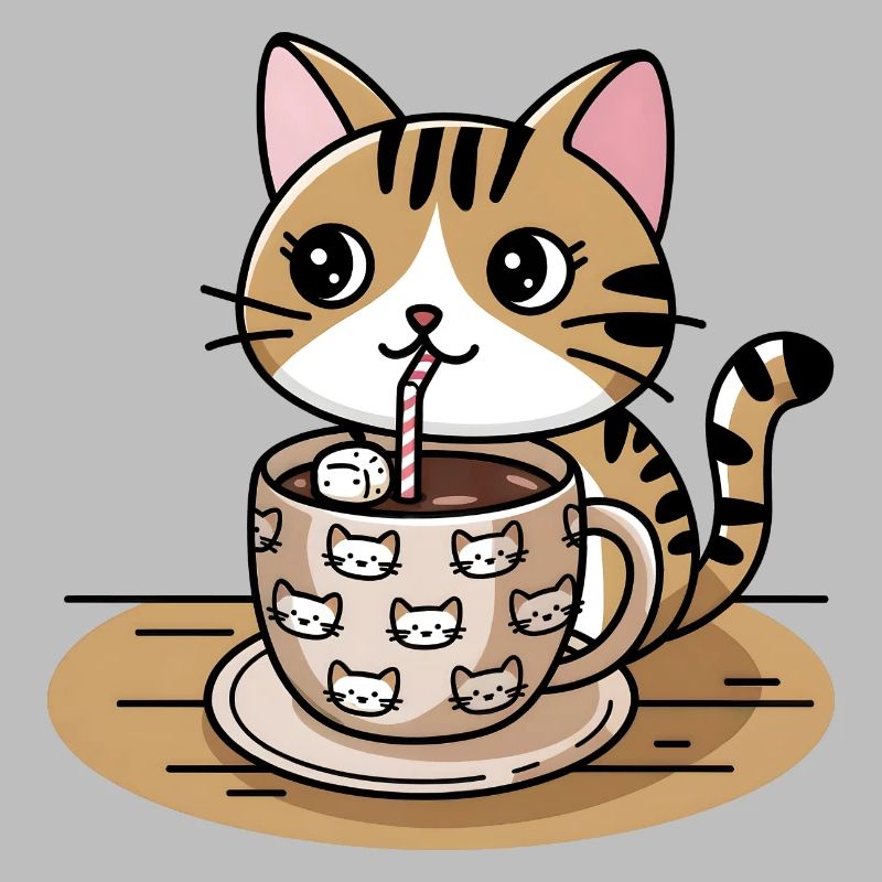 Chocolat chaud chat