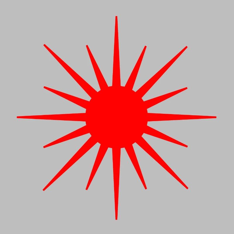 Symbole du soleil rouge