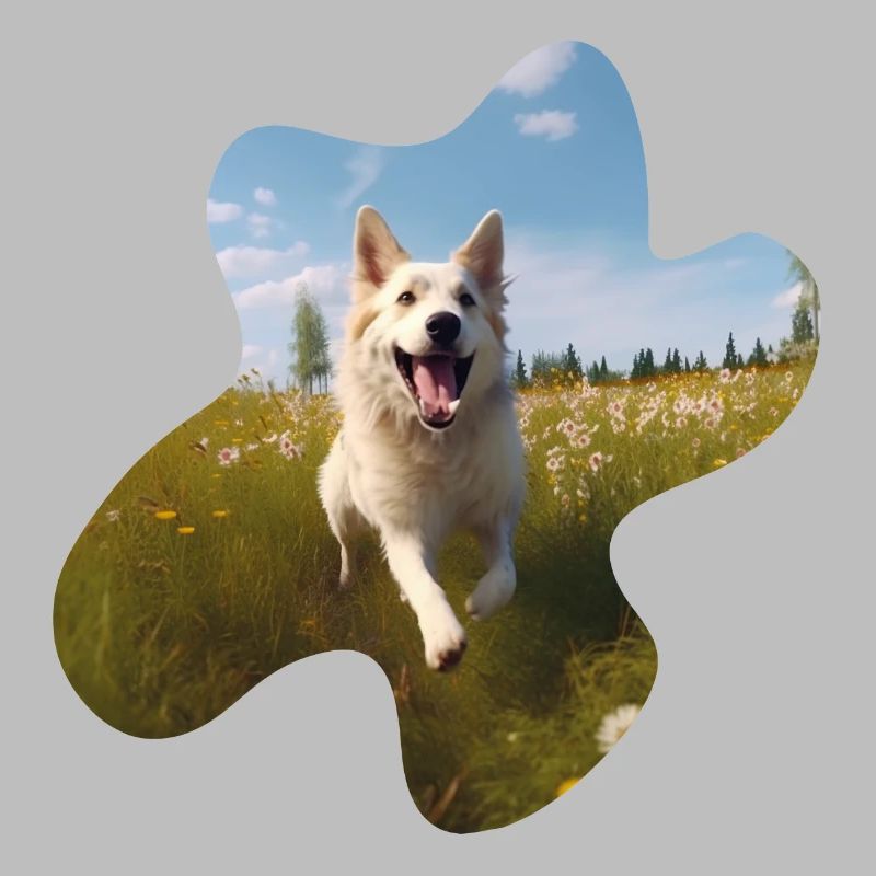 Chien de berger blanc dans un pré