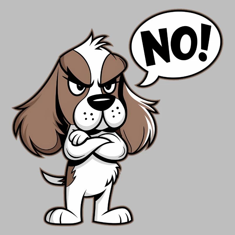Cocker Spaniel sagt "Nein!