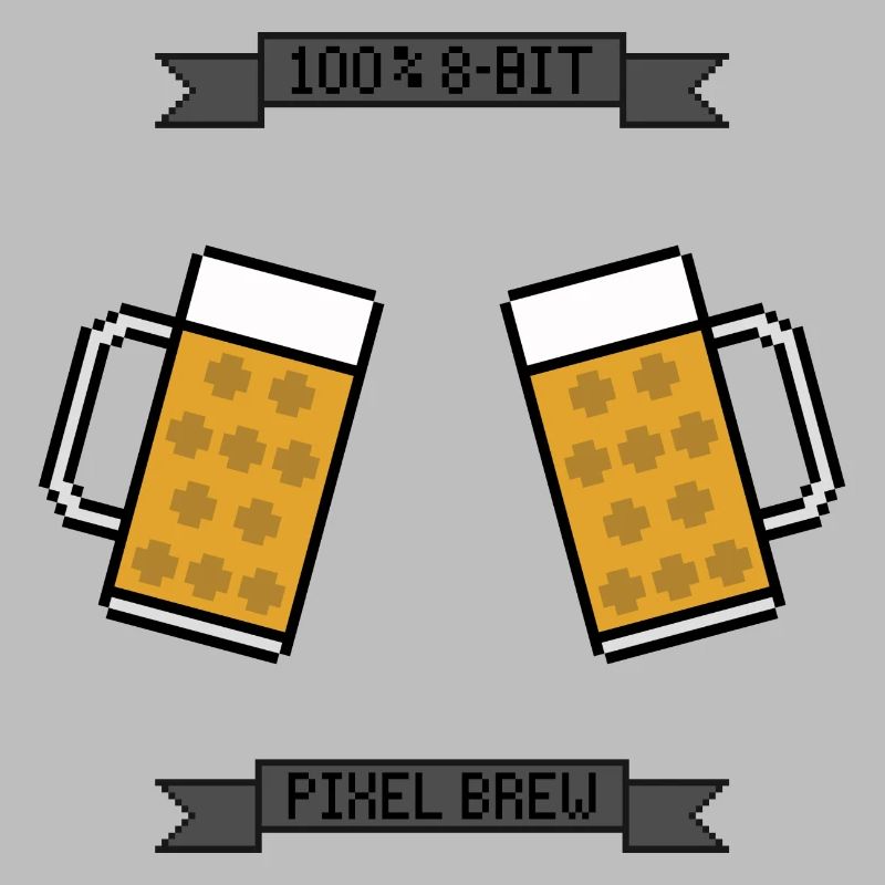 Tasse à bière Pixel 8 bits