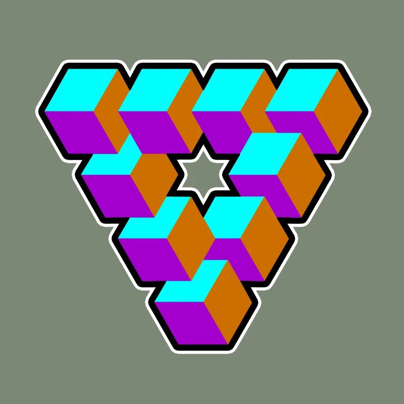 Geometry Triangle Illusion Goa Gift