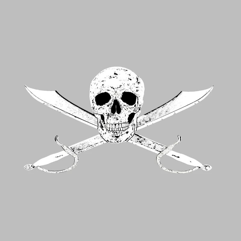 Drapeau de pirate "Jolly Roger" avec des épées