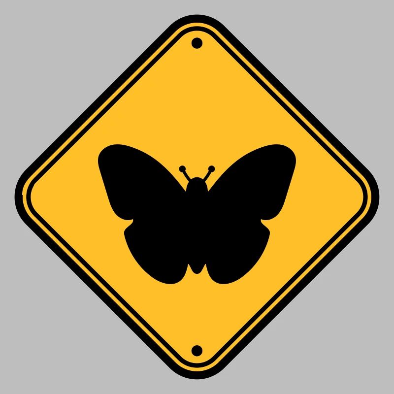 butterfly caution caution note shield zone