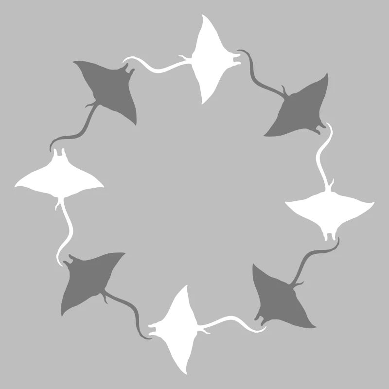 ring pattern circle stingray swim diving
